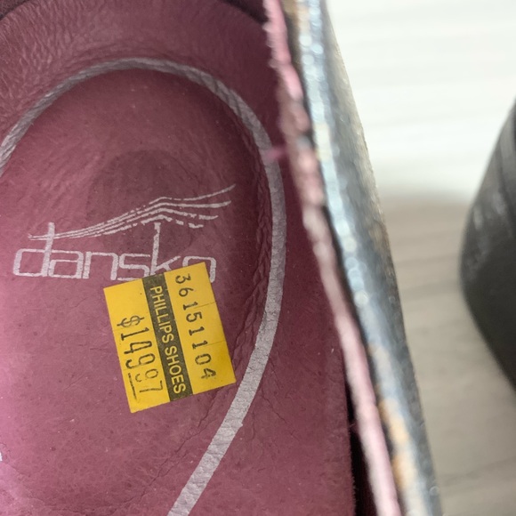 Dansko Adelle Mary Jane Wedge Women's 40 (9.5/10) Brown Brush Off Nappa Leather - Picture 4 of 7